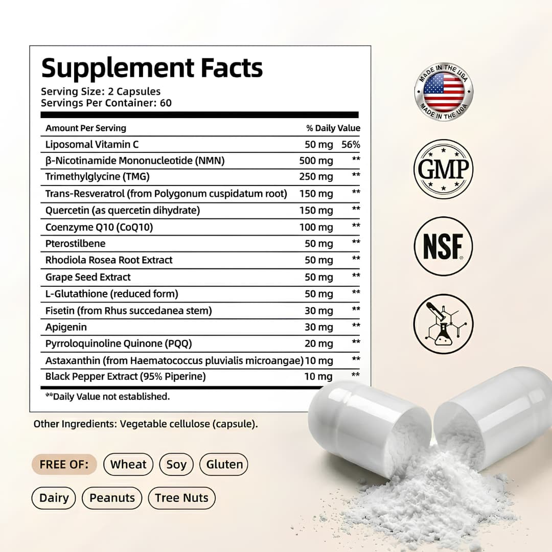 NMN 15 in 1 Cellular Energy 1500mg