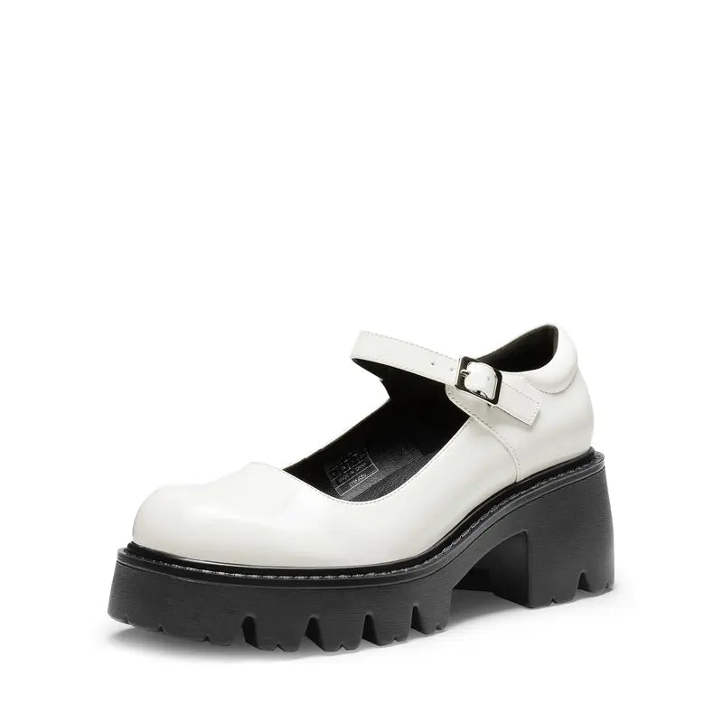 Retro Mary Jane Chunky Pumps - Vairela