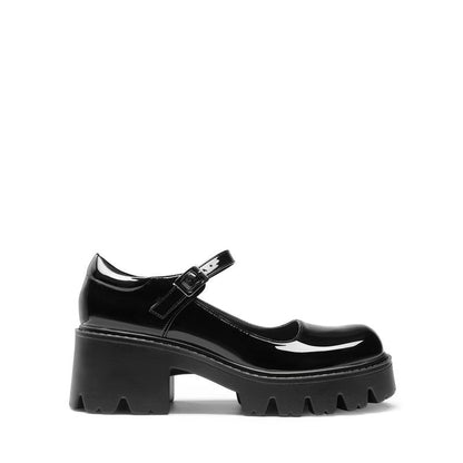 Retro Mary Jane Chunky Pumps - Vairela